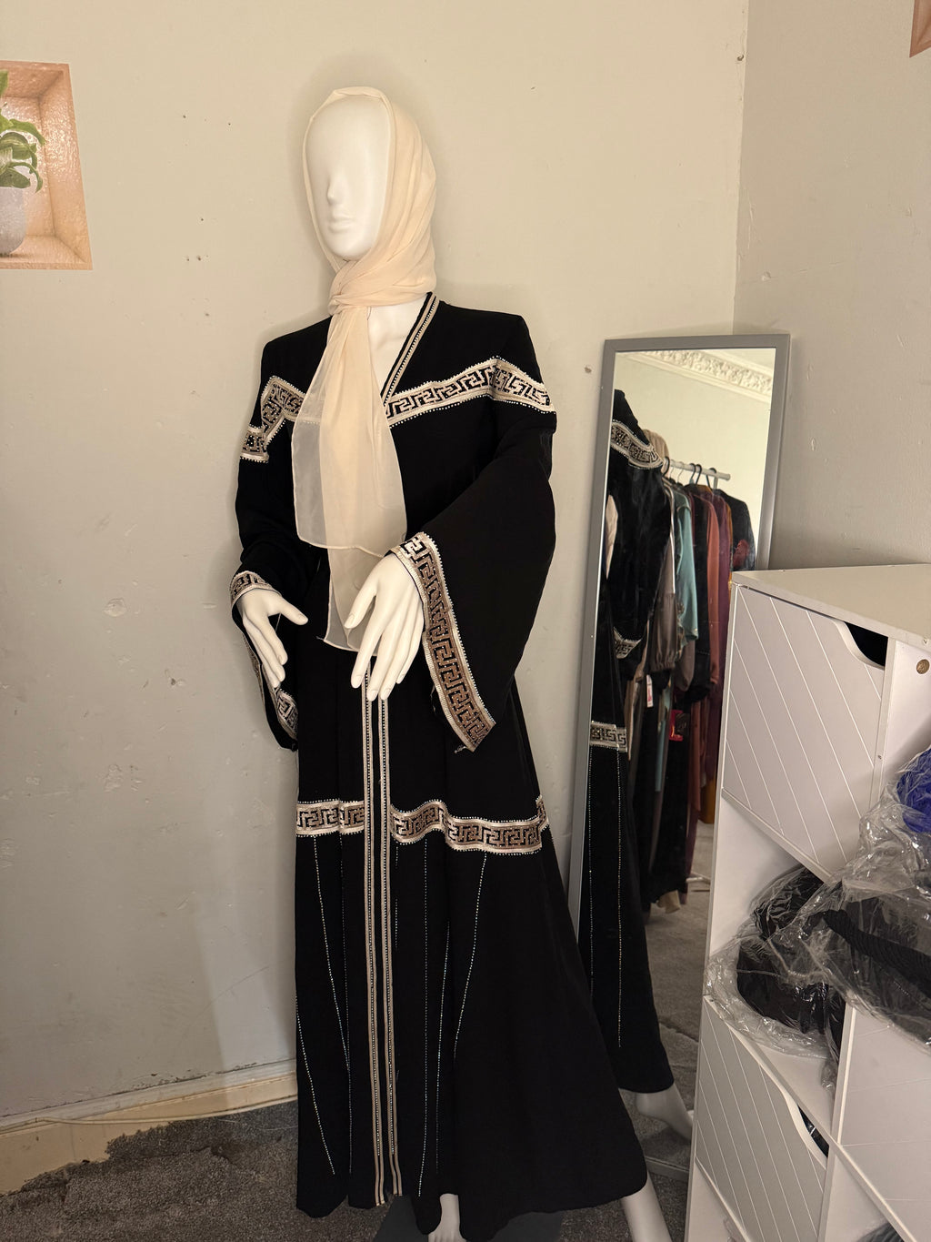 Black Embroidered Abaya