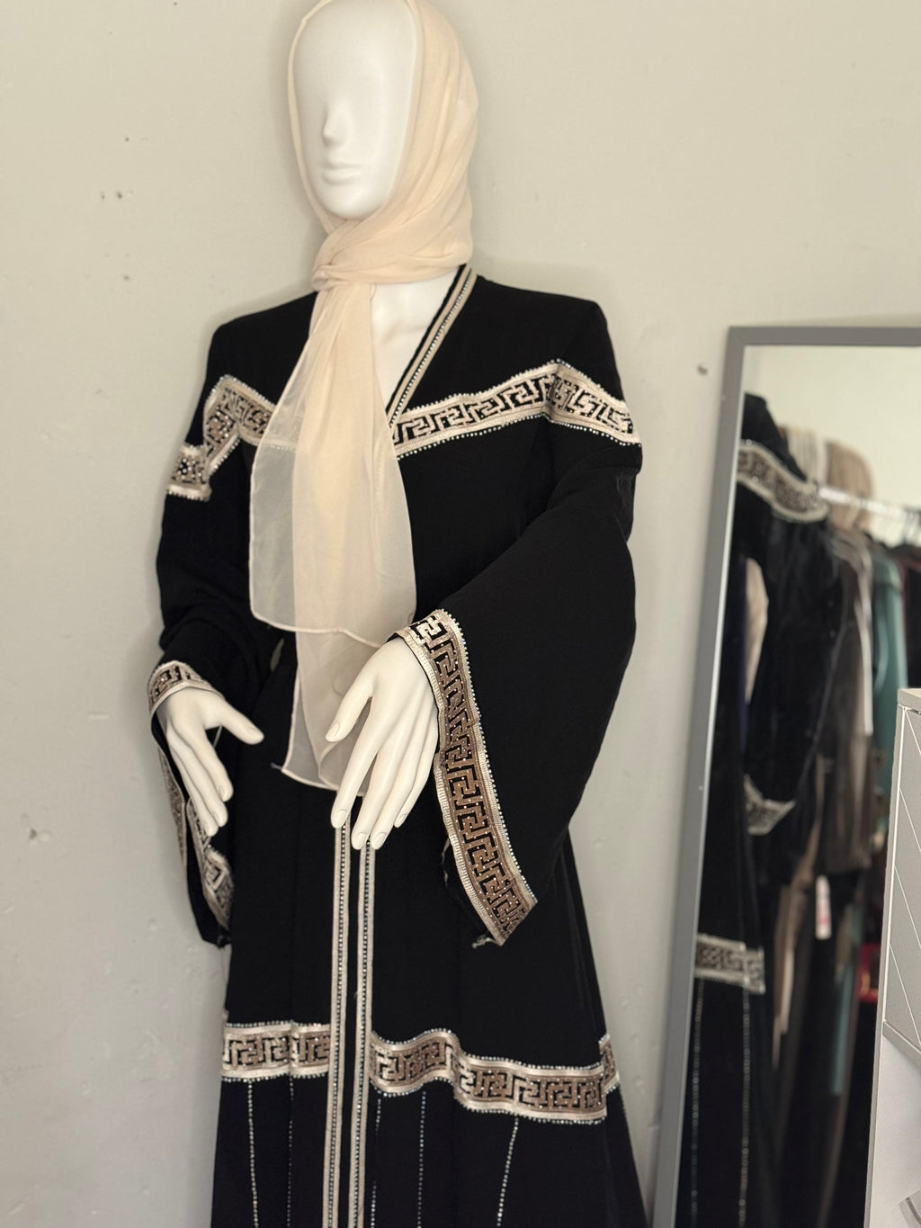 Black Embroidered Abaya